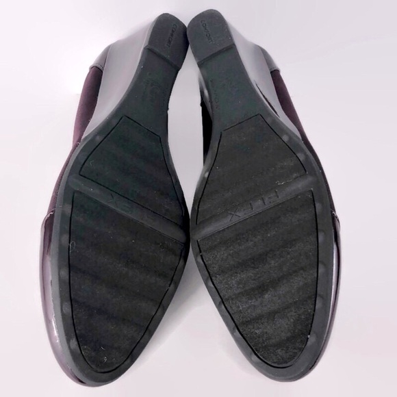 LifeStride Juliana Stretch Wedge Heels Deep Red Burgundy Patent - Size 10W - Picture 8 of 10